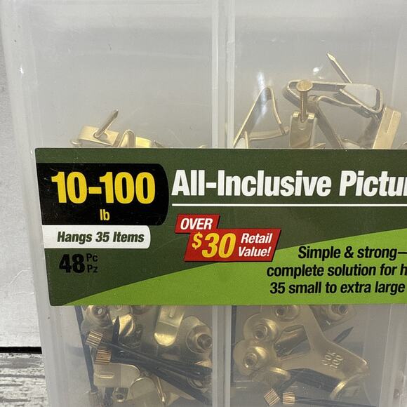 3-OOK Ready Nail Medium Picture Hanging Kits 48pc Piece 10lb-100lb - Picture 2 of 9